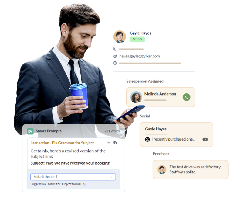 zoho customer relationship management visual