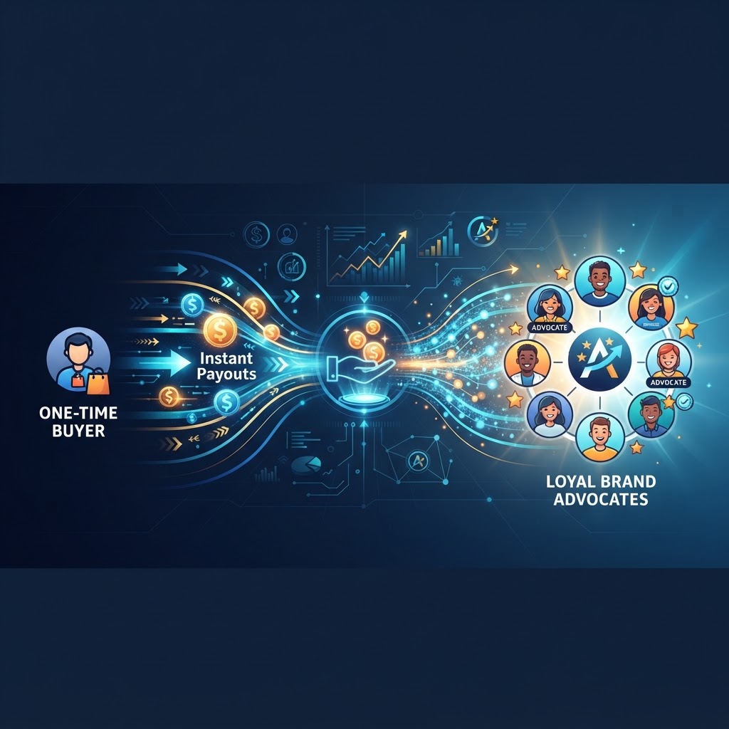 Turn One-Time Buyers into Loyal Brand Advocates with Instant Payouts